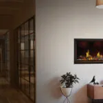Gas Fireplace Napoleon Tall Linear Vector 50 with Luminous Logs