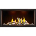 Gas Fireplace Napoleon Tall Linear Vector 50 with Luminous Logs