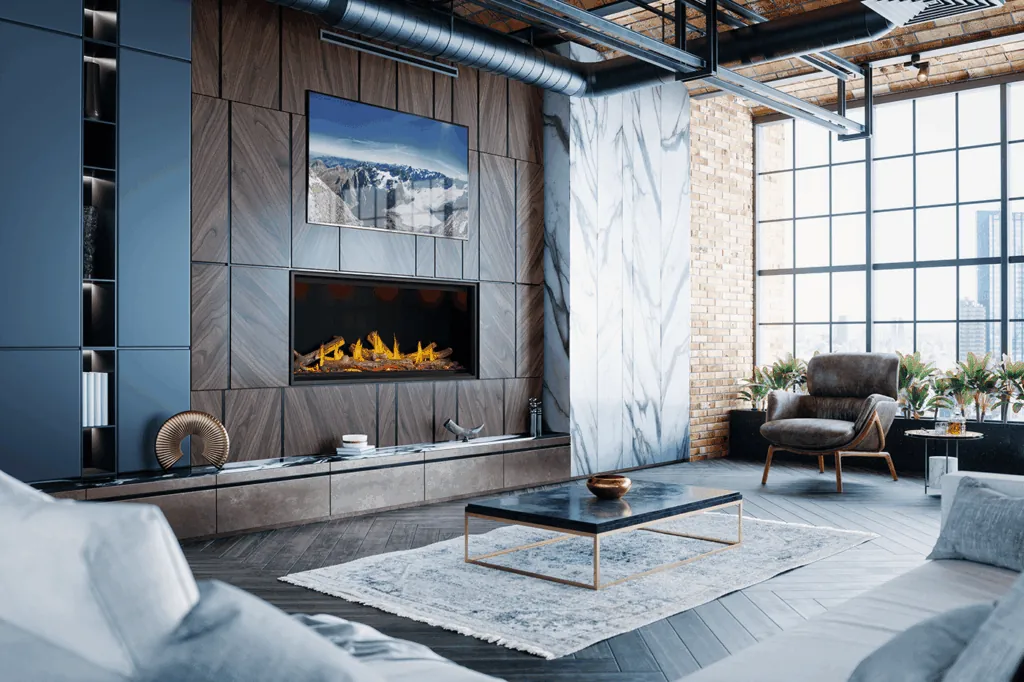 Gas Fireplace Napoleon Tall Linear Vector 62