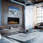Gas Fireplace Napoleon Tall Linear Vector 62