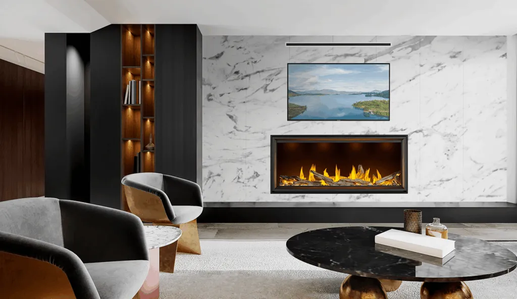Gas Fireplace Napoleon Tall Linear Vector 62