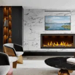 Gas Fireplace Napoleon Tall Linear Vector 62