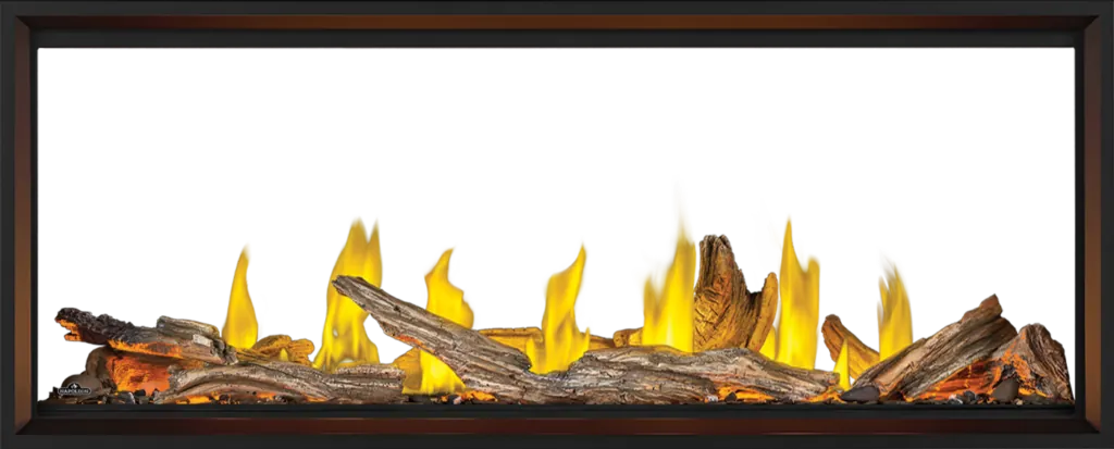 Gas Fireplace Napoleon Tall Linear Vector 62 See Through