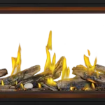 Gas Fireplace Napoleon Tall Linear Vector 62 See Through with Luminous Logs