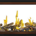 Gas Fireplace Napoleon Tall Linear Vector 62 See Through with Luminous Logs
