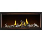 Gas Fireplace Napoleon Tall Linear Vector 62 with Luminous Logs