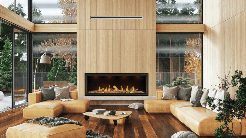 Gas Fireplace Napoleon Tall Linear Vector 74