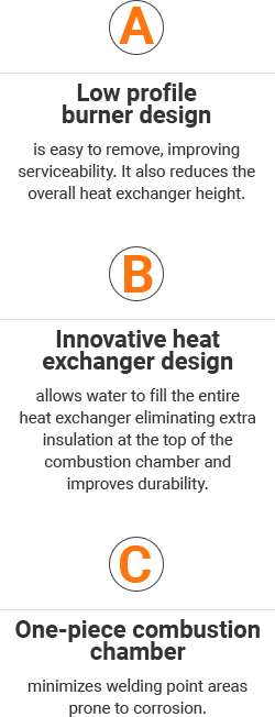 Bouilloire à l'eau chaude propane Navien NFB-H